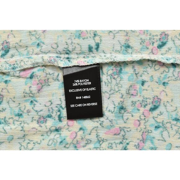Torrid Women's Plus Size 3 Blue Floral Ruffle Tiered Babydoll Top Rayon - Picture 8 of 8
